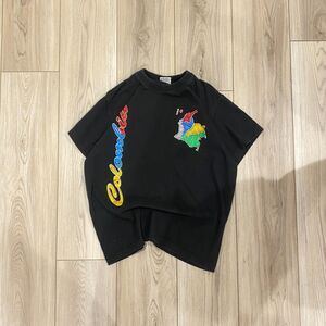 Colombia Embroidered Tee Black Map Graphic 90s Ariari Sport Shirt Men’s S